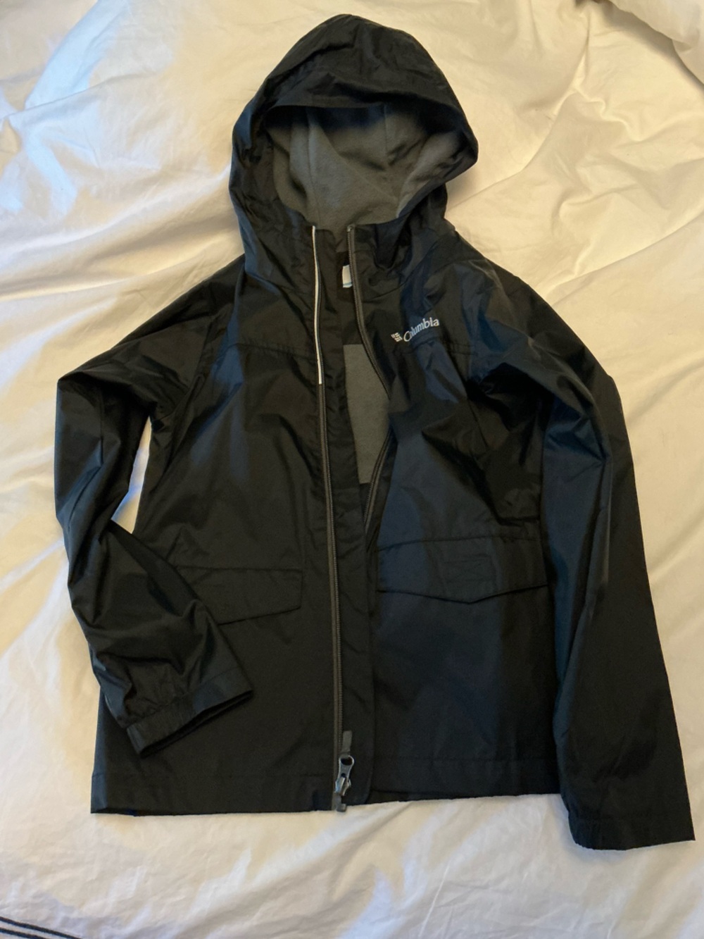 Kids Columbia Rain Zilla Black Hooded Rain Jacket